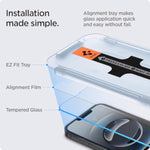 Spigen Tempered Glass Screen Protector [GlasTR EZ FIT] designed for iPhone 16e / iPhone 14 / iPhone 13 Pro/iPhone 13 [Sensor Protection - 2 Pack]