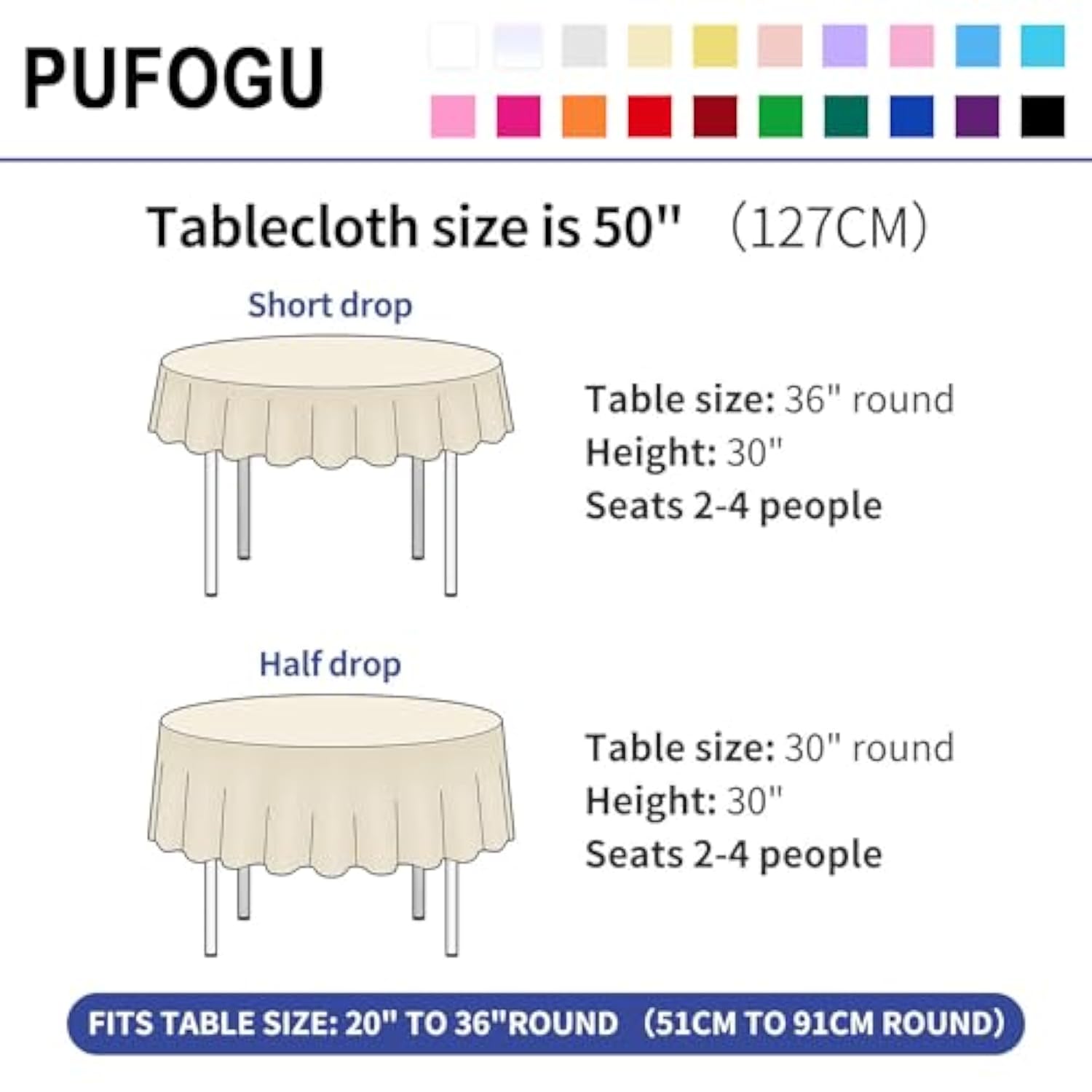 50" Round Gold Sequin Tablecloth Glitter Gold Table Cloths For Birthday Wedding Bridal Baby Shower Party Decorations