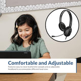 AC-4006 USB-A Stereo Headset with Microphone for PC, School & Work Durable Wired Computer Headset with Clear Audio, Made with 60% Recycled Plastic