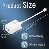 In-Line Dsl Filter Splitter, Adsl Splitter Filter, Dsl Filter For Landline Phone, Rj11 6P2C Male To 2 Female Telephone Dsl Modem, White (2Pc)
