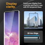 3 Pack Tempered Glass Screen Protector For Samsung Galaxy S10, Anti-Fingerprint, 9H Hardness, Scratch Resistant, 3D Curved Tempered Glass Film, Hd Clear