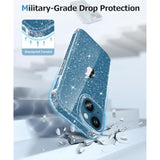 Compatible With Iphone 13 Case With Screen Protector + Camera Lens Protector, Clear Glitter Shockproof Protective Phone Case, Slim Women Girls Iphone 13 Cover 6.1 Inch - Sparkle Clear