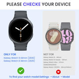 Waterproof Case for  Galaxy Watch 8 Screen Protector 44mm with Tempered Glass, 1-Pack Hard PC Cover Bumper for Galaxy Watch8 No Fog,