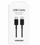 6FT USB C to USB C Fast Charging Cable 3A Black for Samsung Galaxy iPhone iPad