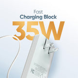 Flat Wall Charger 35W, Super Fast Charger Usb C For Samsung Galaxy S25 Ultra, S24, Iphone 16 Pro Max, Slim Usb Wall Charger With Flat Plug Adapter, Dual Port A & C Flat Outlet Plug |