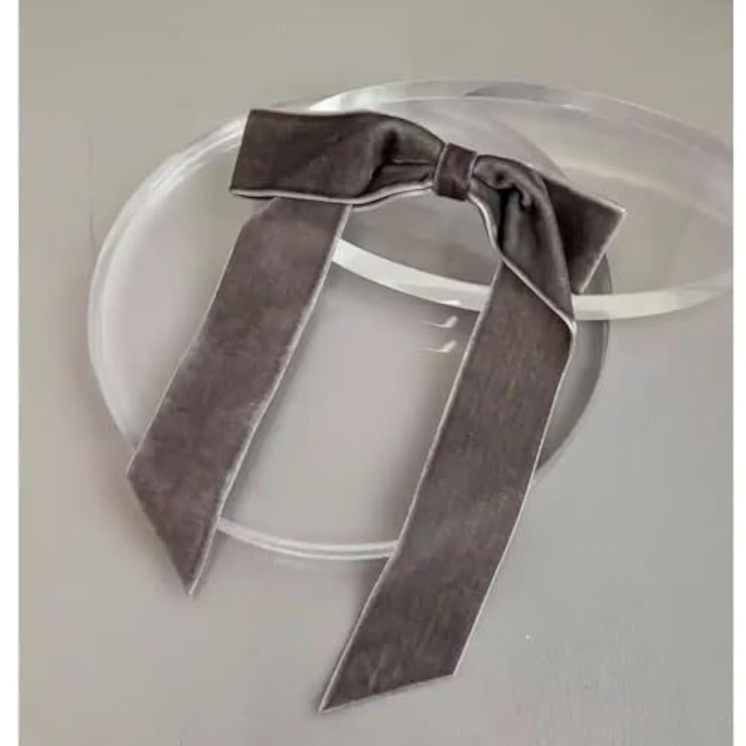 15 Yards Velvet Ribbon 1-1/2 Inch Single Face Grey Velvet Ribbon Spool Prefect For Wedding, Ribbons For Gift Wrapping, Christmas Tree Ornaments Wreath Hair Bows, Ribbons For Crafts