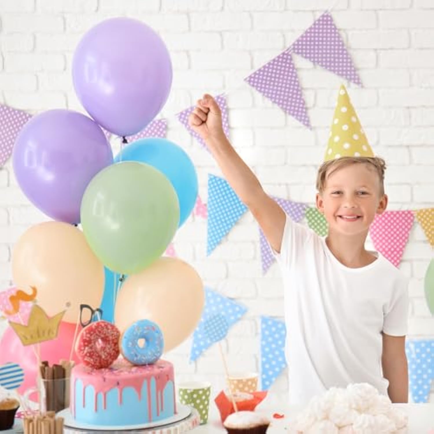 60 Pcs Party Latex Balloons 12 Inches Pastel Rainbow Birthday Balloons For Birthday Baby Shower Wedding Rainbow Party Balloons Decorations