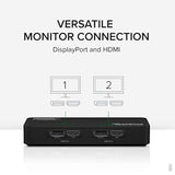 4K Displayport And Hdmi Dual Monitor Adapter For Usb 3.0 And Usb-C, Compatible