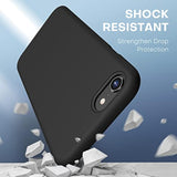 CellEver Heavy-Duty Silicone Case for iPhone SE 2022 (3rd Gen)/iPhone SE 2020 (2nd Gen)/iPhone 8/7 - Military Drop Protection, Elevated Screen & Camera Protection, Scratch-Free Interior, Black