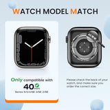 [2 Pack] Bumper Case for Apple Watch 40mm, [No Screen Protector] Slim Soft Shockproof Case Cover Bumper Protector Accessories for iWatch SE 3/SE