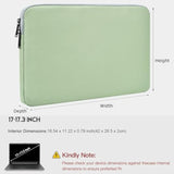 Laptop Sleeve 17 17.3 Inch, Padded Travel Laptop Case For Hp 17.3 Envy 17 Pavilion 17, Water-Resistant Portable Computer Protective Pouch Bag -Mint Green