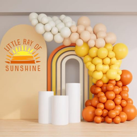 Retro Sun Balloon Arch Garland Kit For Here Comes The Sun Baby Shower
