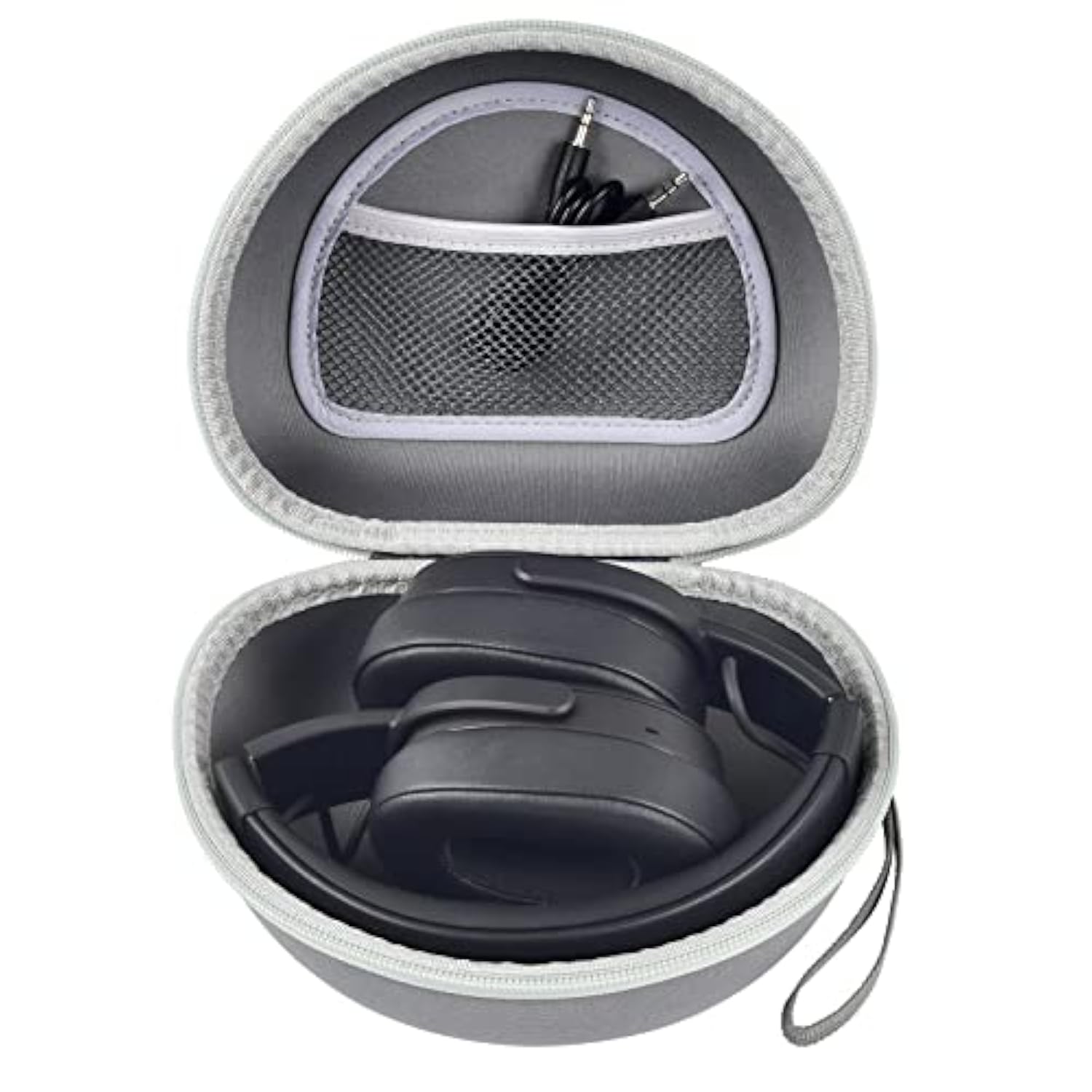 Headphone Case For Skullcandy Crusher/Hesh/Evo Wireless Over-Ear Bluetooth Earphones, For Beats Studio Pro/ 3/Solo 4/3/2 Headphones And More Noise Cancelling Foldable Headset - Hard Box Only - Grey