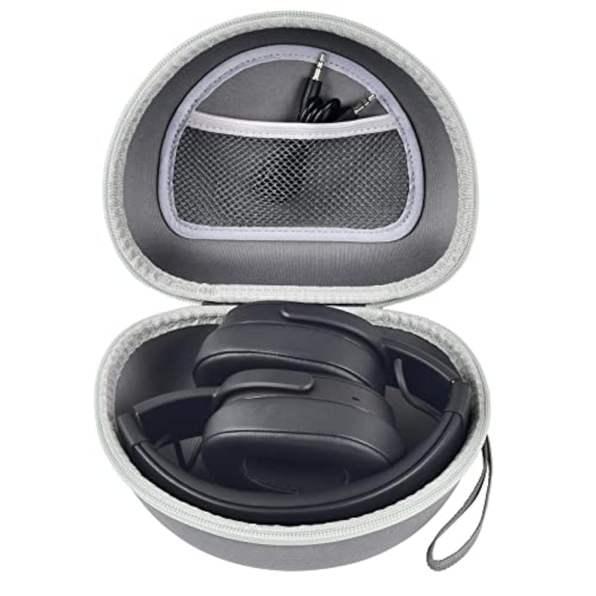 Headphone Case For Skullcandy Crusher/Hesh/Evo Wireless Over-Ear Bluetooth Earphones, For Beats Studio Pro/ 3/Solo 4/3/2 Headphones And More Noise Cancelling Foldable Headset - Hard Box Only - Grey