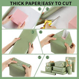 Sage Green Wrapping Paper Roll 17x33 Ft for Weddings, Showers & Gifts