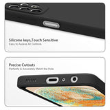 Stylish Slim Liquid Silicone Full-Body Protective Case for Samsung Galaxy A23 4G 5G Phone (Black)
