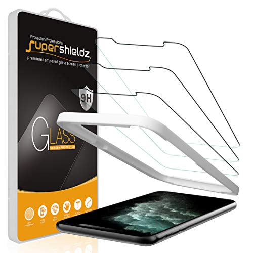 (3 Pack) Designed for Apple iPhone 11 Pro, iPhone Xs and iPhone X (5.8 inch) Tempered Glass Screen Protector with (Easy Installation Tray) Anti