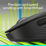 Signature M650 L Full Size Wireless Mouse - For Large Sized Hands, 2-Year Battery, Silent Clicks, Customizable Side Buttons, Bluetooth, For Pc/Mac/Multi-Device/Chromebook - Black