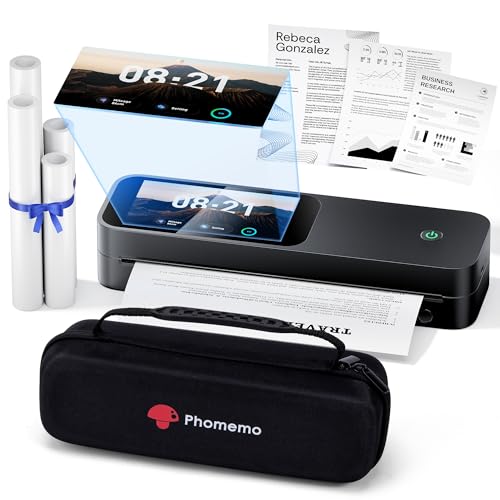 M85 Portable Printers Wireless For Travel With Upgraded Touchscreen, Thermal Wireless Inkless Bluetooth Printer, Supports 8.5"X11"Us Letter/A4/B5/A5, Compatible With Ios, Android, Windows, Mac