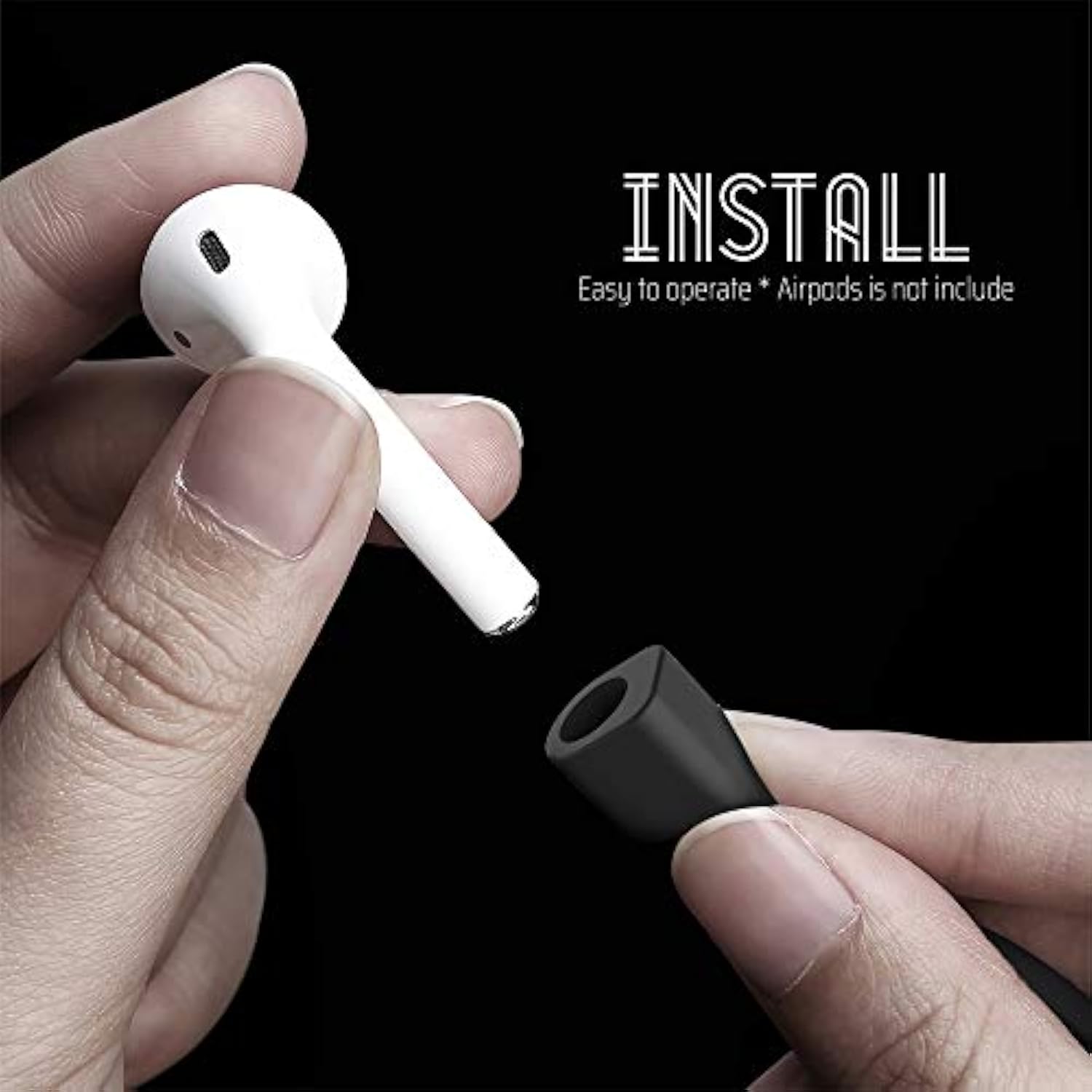 Ultra Strong Magnetic Airpod Pro Strap Anti-Lost Cord Sports Lanyard Compatible With Airpods 3Rd 2Nd Generation Pro 3 2 1 (Black)