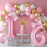 Pink Coquette Birthday Decorations 31 13 Balloon Numbers For Women, Coquette Bow Balloons Foil Mylar Large 40” Bow Birthday Decorations 31Th Balloon Birthday Party Supplies (Number 31 13 Balloons)