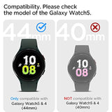 Spigen Ultra Hybrid Case with Full Coverage Screen Protector Designed for Samsung Galaxy Watch 5 44mm (2022), 4 44mm (2021) - Crystal Clear