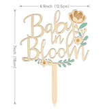“Baby in Bloom” cake topper for baby shower party decoration