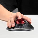 Kensington Orbit Wireless Trackball with Scroll Ring - Black-Red (K70990WW),