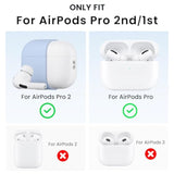 For Airpods Pro 2 Case, Compatible With Airpods Pro 1St/2Nd Generation, Soft Silicone Cover With Cleaner Kit, Eartips Protector & Keychain-Baby Blue