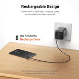 Finetrack Slim Wallet Tracker Card (Ios Only), Bluetooth Tracker Card Finder 0.07In &Ip68 Waterproof &One Charge Lasts A Year, Work With Apple Find My Rechargeable Tracker[Apple Mfi Certified]