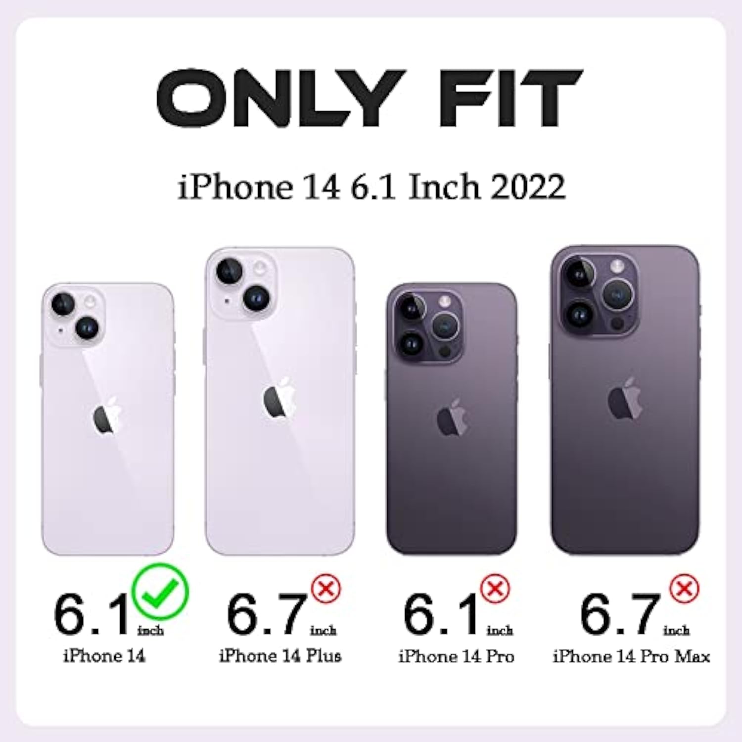 Designed For Iphone 14 Mirror Case [Four Corner Guard Shockproof] Hard Back Soft Bumper Protective Cover For Girls Woman Makeup Touch Up Back Camera Selfies 6.1Inch(Mirror14)