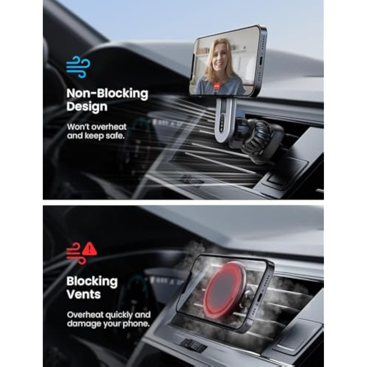 Magnetic Upgraded Clip Phone Holder for Cars