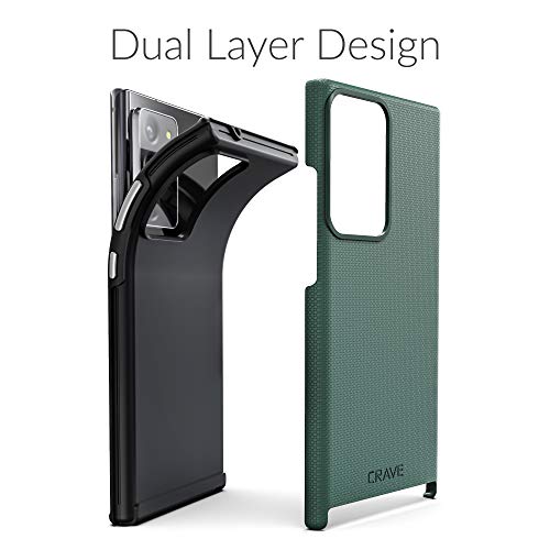 for Galaxy Note 20 Ultra Case, Shockproof Protection Dual Layer Case for Galaxy Note 20 Ultra (6.9 inch) - Forest Green