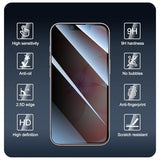3+3+1-Pack, Privacy Screen Protector and Camera Lens Protector for iPhone 16e/17e with Installation Alignment Aid, Anti-Spy Tempered Glass Film, Dark