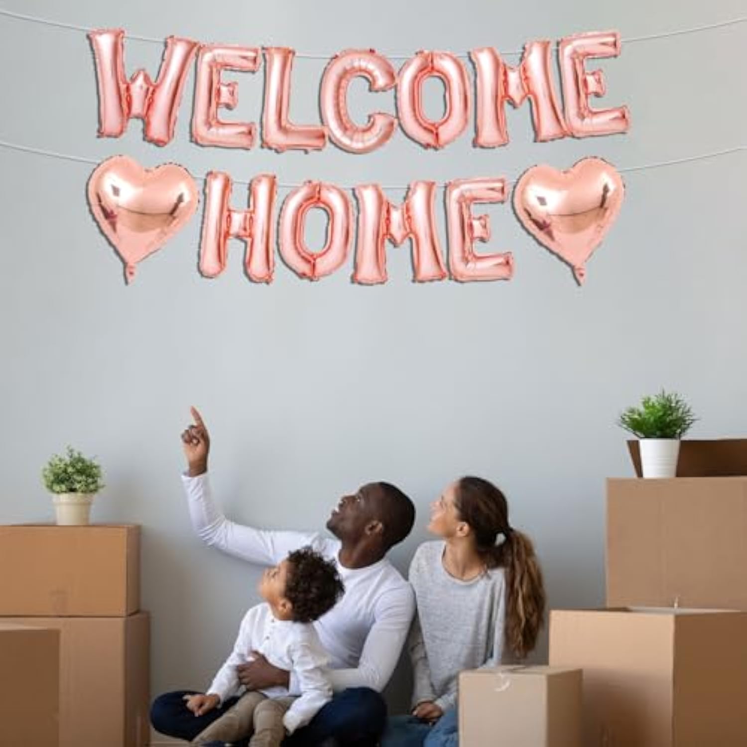 Welcome Home Balloons Banner 16 Inch Rose Gold Leter Foil Balloons For Welcome Home Decorations Homecoming Party Decoration