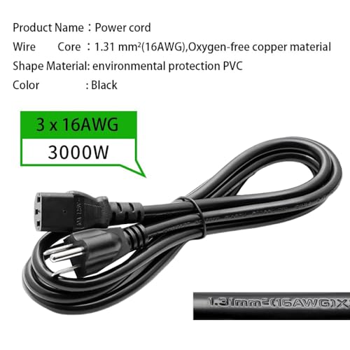 Rocker Switch Power Socket Inlet Module Plug And 4.9Ft Power Cord With 10A Fuse Switch 10A 250V 3 Pin Iec320 C14