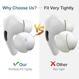 6 Pairs Replacement Ear Tips Compatible With Airpods Pro And Airpods Pro 2 Earphone Silicone Ear Buds Tips With Portable Storage Box S/M/L 3 Sizes Earbuds Set (6 Pairs, White)