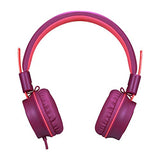 Kids Headphones K33 Foldable Stereo Tangle-Free 5ft Long Cord 3.5mm Jack Plug in Wired On-Ear Headset for
