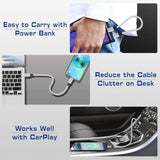 1Ft 2Pack Usb C To Lightning Cable Short, Mfi Certified, Power Delivery, Nylon Braided, Fast Charging For Iphone14/13/12/11/8/Xr/Xs/X/8 Plus/Se/Ipad