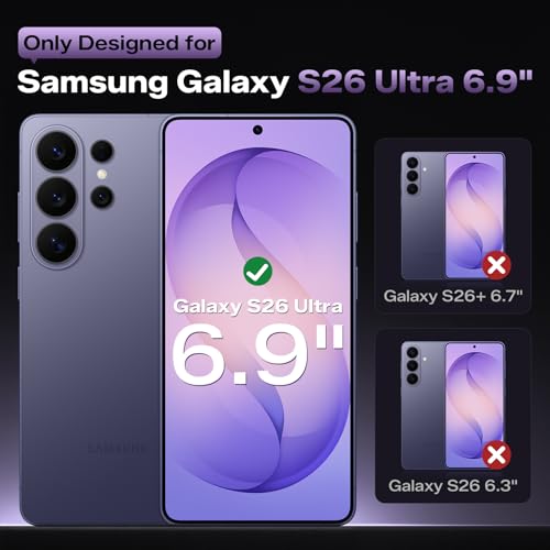 for  Galaxy S26 Ultra Case,Dual Layer Shockproof Protection Rugged with Non-Slip Textured - Military Drop Protection Bumper for  Galaxy
