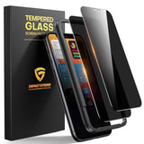 ImpactStrong Privacy Glass Screen Protector, 2 Pack for iPhone 11/XR [6.1 Inch], 9H Hardness, Tempered Glass, Anti-Scratch, Case Friendly, Fingerprint Resistant, Easy Install Kit
