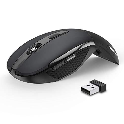 Folding Wireless Mouse, 2.4G Travel Mouse Portable 3 Adjustable Dpi 2000/1500/1000 Compatible With Notebook, Pc, Computer, 2-Year Battery Life