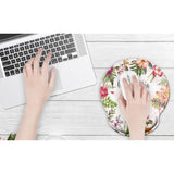 Bible Quote Mouse Pad, Psalm 46:5 God Is Within Her, She Will Not Fall - Mousepad, Watercolor Floral Mousepad With Wrist Support, Cute Wrist Pad For Computer, Laptop, Home Office Gaming, Working.…