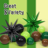 Green And Brown Balloon Arch Garland Kit With Brown Black Dark Lime Green Balloons For Jungle Video Game Theme Baby Shower Birthday Party Decorations