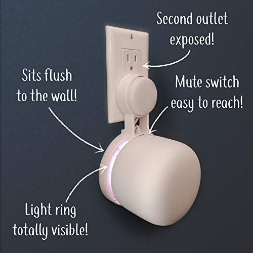 Nest Wifi Point Genie: The Simplest Lowest Profile Outlet Holder Mount For Google Nest Wifi Point | Reinforced Support | Great Sound | Open Access | No Messy Screws! (1-Pack)