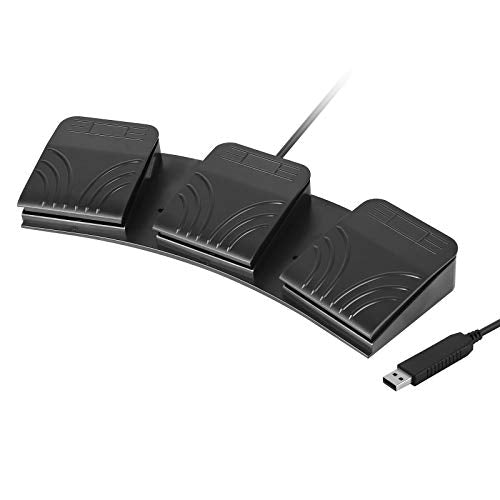 [Upgraded] Usb Triple Foot Pedal Optical Switch Control 3 Key Three Button Program Computer Keyboard Mouse Game Action Hid