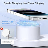Magnetic Wireless Charger For Iphone: 3 In 1 Charging Station For Multiple Device Apple - 18W Fast Mag-Safe Charger Dock Stand For Iphone 16E 16 15 14 13 12 Pro Max Apple Watch Iwatch & Airpods