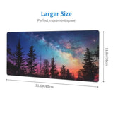 Colourful Sky Forest Extended Large Gaming Mouse Pad For Home Office Keyboard Computer Laptop Non-Slip Rubber Base Xl Mousepad Desk Mat Pads With Stitched Edges 11.8 X 31.5 Inch