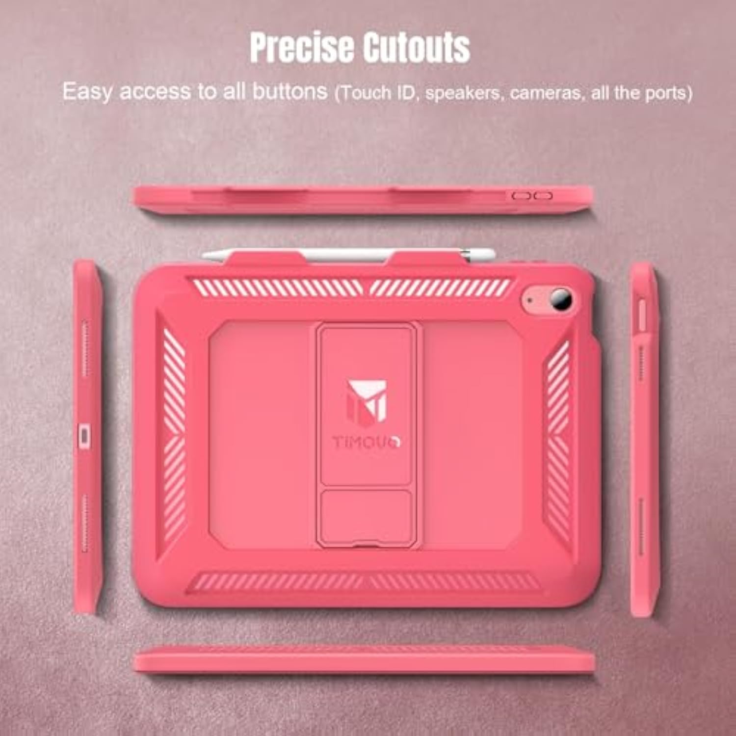 Case For (A16) 11Th Generation 11 Inch 2025, 10Th Generation Case 2022 With Screen Protector, Heavy Duty Shockproof Rugged Protective Cover, Watermelon Pink