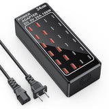 Usb Charger Station, C Charging Block, 100W (20A) 24 Port Multiple Usbcharger Desktop Wall Charger Hub 12 Usb A 12 Usb C Compatible For Apple Iphone, Ipad, Samsung Galaxy, Laptop, Pixel, Phones